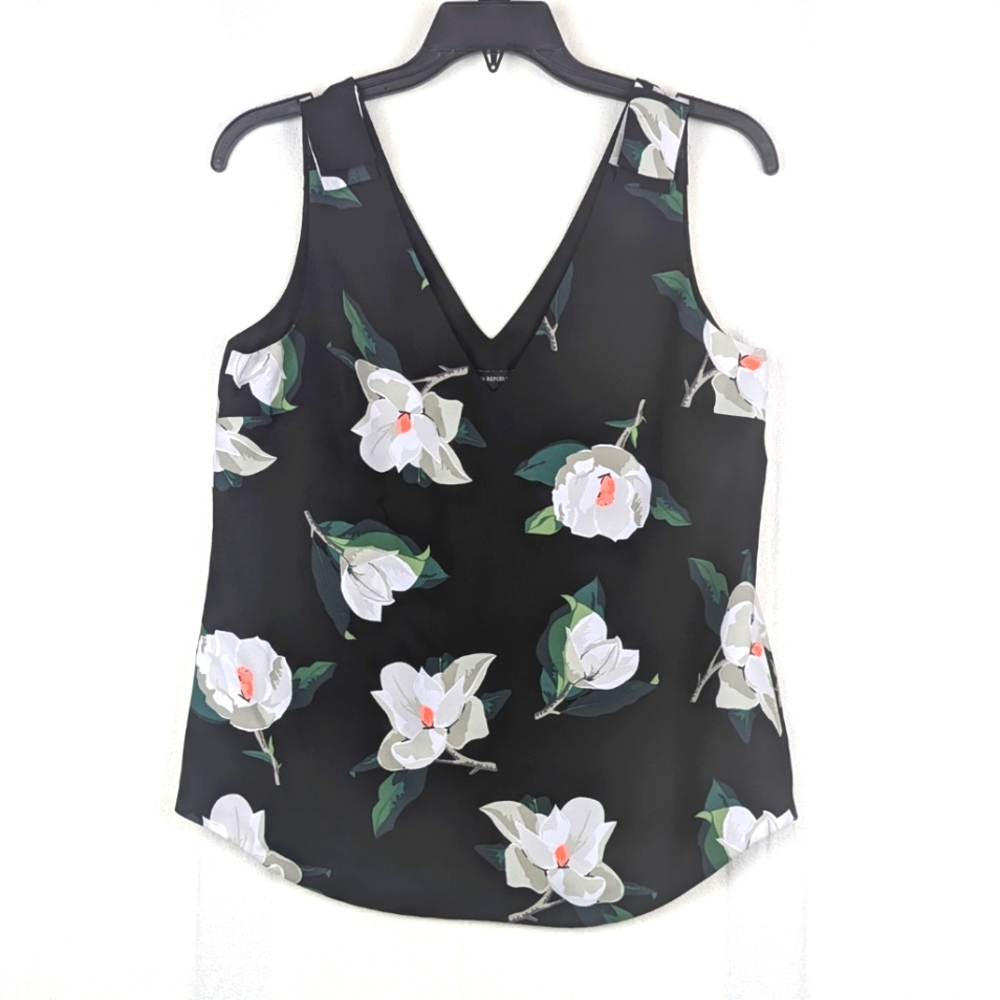 Banana Republic Black Floral Tank Top